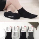 Calcetines Cortos "Fitness" de Hombre en Algodón Peinado con Talla Única y Colores Lisos