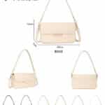 Bolso Bandolera Sintético Regina Schrecker tipo Baguette con Asa Larga Removible para Mujer