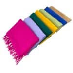 Preciosa Bufanda de Mujer con Flecos Decorativos y Colores Lisos - Imagen 2