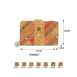 Cartera Ecológica de Corcho para Mujer con Bonito Diseño, Solapa y Cremallera