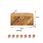 Alegre Cartera Ecológica de Corcho para Mujer con Mini Solapa de Botón y Cremallera