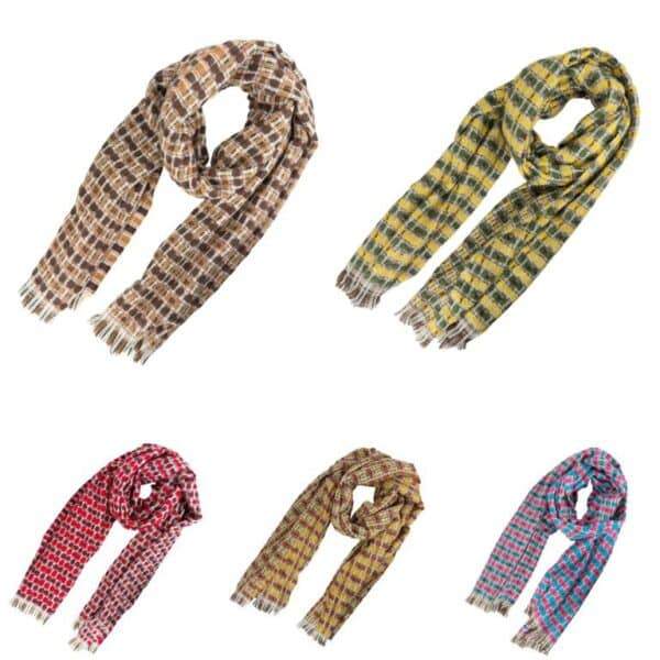 Bufanda de Lana y Cashmere de Mujer con Bonito Diseño de Cuadrados Perfecta para Regalo - Imagen 2