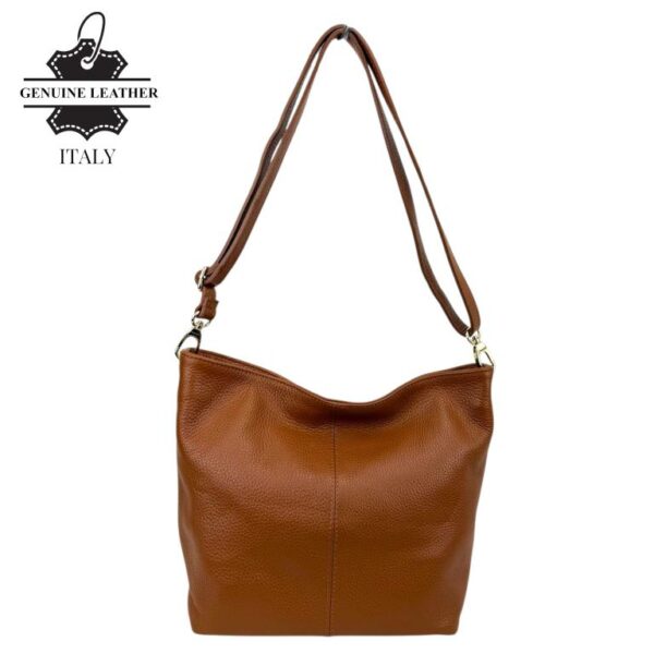 Bolso Bandolera en Piel Italiana para Mujer con Bolsillo Trasero, Cierre de Cremallera y Gran Calidad - Imagen 2