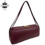 Bolso de Mano Tipo Barrel en Piel Italiana con 2 Asas Cortas y 2 Cremalleras para Mujer - Imagen 3