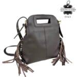 Bolso de Hombro en Piel Italiana Estilo Miss M con Flecos Laterales y Gran Calidad para Mujer - Imagen 8