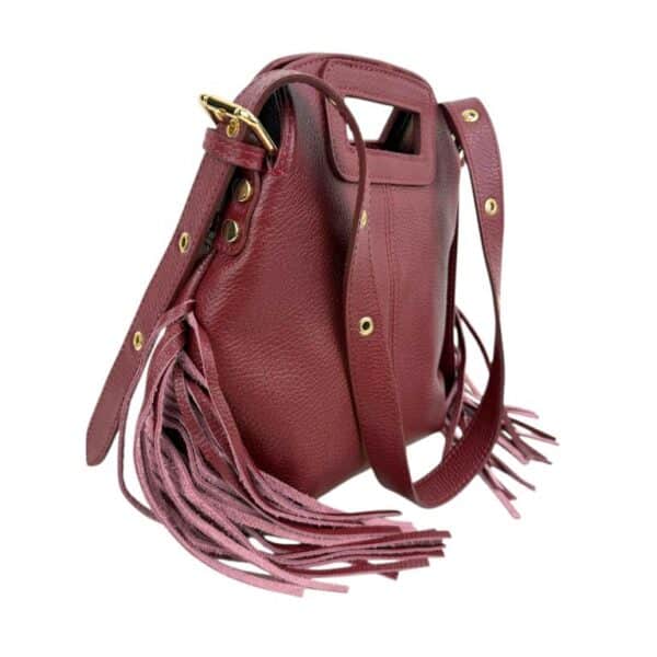 Bolso de Hombro en Piel Italiana Estilo Miss M con Flecos Laterales y Gran Calidad para Mujer - Imagen 15