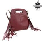 Bolso de Hombro en Piel Italiana Estilo Miss M con Flecos Laterales y Gran Calidad para Mujer - Imagen 9