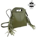 Bolso de Hombro en Piel Italiana Estilo Miss M con Flecos Laterales y Gran Calidad para Mujer - Imagen 4