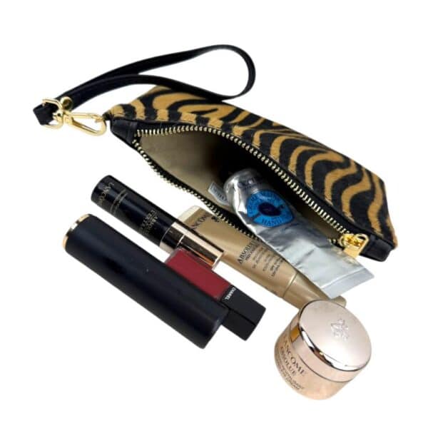 Cartera en Piel Italiana con Pelito, Diseño Animal Print, Cremallera y Asa Corta Extraíble para Mujer - Imagen 21