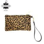Cartera en Piel Italiana con Pelito, Diseño Animal Print, Cremallera y Asa Corta Extraíble para Mujer - Imagen 12
