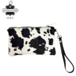 Cartera en Piel Italiana con Pelito, Diseño Animal Print, Cremallera y Asa Corta Extraíble para Mujer - Imagen 7