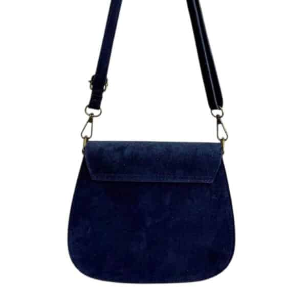 Bolso Bandolera de Serraje Italiano con Gran Calidad, Solapa y Compartimento Frontal para Mujer - Imagen 11