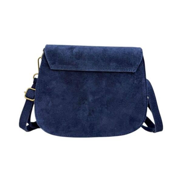 Bolso Bandolera de Serraje Italiano con Gran Calidad, Solapa y Compartimento Frontal para Mujer - Imagen 12