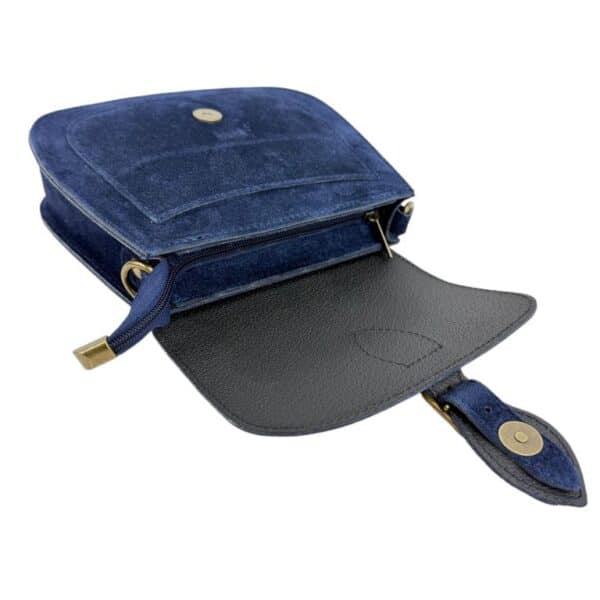 Bolso Bandolera de Serraje Italiano con Gran Calidad, Solapa y Compartimento Frontal para Mujer - Imagen 13