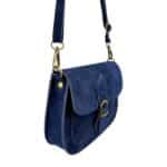 Bolso Bandolera de Serraje Italiano con Gran Calidad, Solapa y Compartimento Frontal para Mujer - Imagen 10