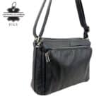 Bolso Bandolera de Piel Italiana con Gran Calidad y 4 Bolsillos con Cremallera para Mujer - Imagen 7