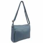 Bolso Bandolera de Piel Italiana con Gran Calidad y 4 Bolsillos con Cremallera para Mujer - Imagen 15