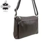 Bolso Bandolera de Piel Italiana con Gran Calidad y 4 Bolsillos con Cremallera para Mujer - Imagen 11