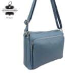 Bolso Bandolera de Piel Italiana con Gran Calidad y 4 Bolsillos con Cremallera para Mujer - Imagen 14