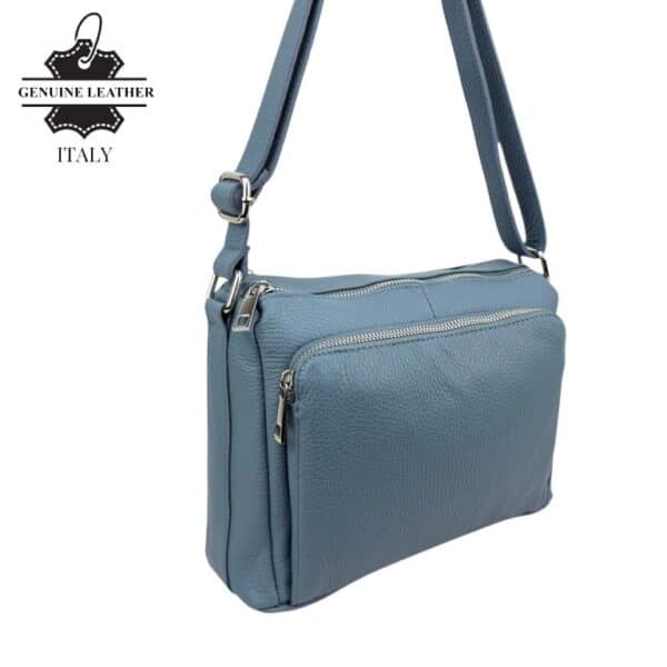 Bolso Bandolera de Piel Italiana con Gran Calidad y 4 Bolsillos con Cremallera para Mujer - Imagen 14