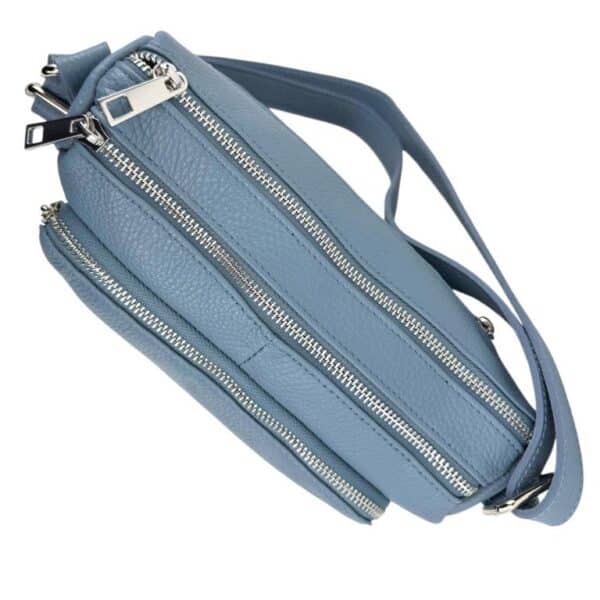 Bolso Bandolera de Piel Italiana con Gran Calidad y 4 Bolsillos con Cremallera para Mujer - Imagen 18