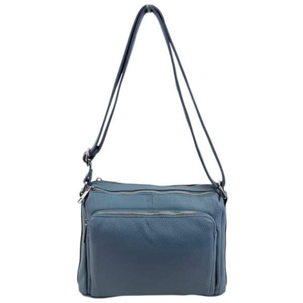 Bolso Bandolera de Piel Italiana con Gran Calidad y 4 Bolsillos con Cremallera para Mujer - Imagen 16