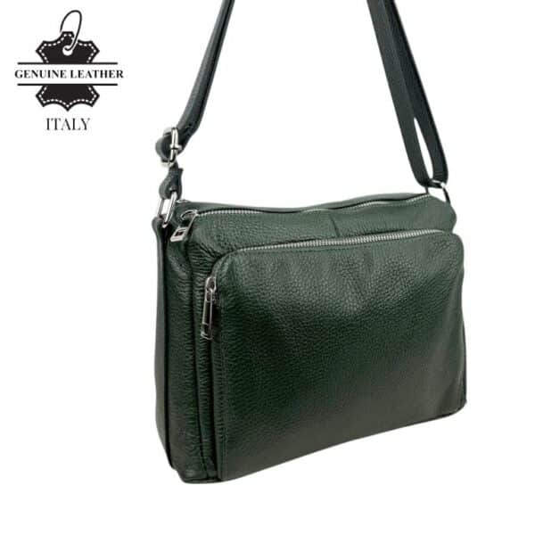 Bolso Bandolera de Piel Italiana con Gran Calidad y 4 Bolsillos con Cremallera para Mujer - Imagen 13