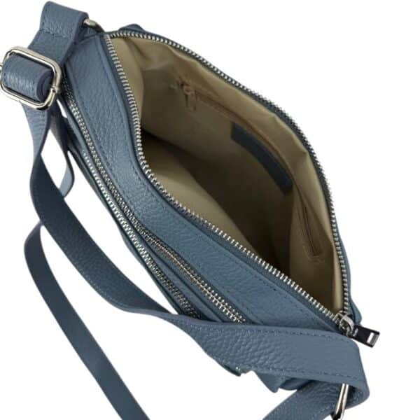 Bolso Bandolera de Piel Italiana con Gran Calidad y 4 Bolsillos con Cremallera para Mujer - Imagen 19