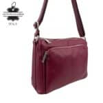 Bolso Bandolera de Piel Italiana con Gran Calidad y 4 Bolsillos con Cremallera para Mujer - Imagen 6