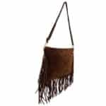 Bolso Bandolera de Serraje Italiano con Gran Calidad, Flecos Decorativos y Cremallera para Mujer - Imagen 10