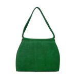 Bolso de Mano Compacto en Piel de Serraje Italiano con Solapa y Asa Corta para Mujer - Imagen 13