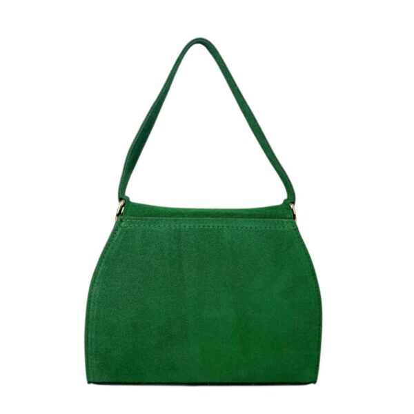 Bolso de Mano Compacto en Piel de Serraje Italiano con Solapa y Asa Corta para Mujer - Imagen 13