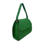 Bolso de Mano Compacto en Piel de Serraje Italiano con Solapa y Asa Corta para Mujer - Imagen 12