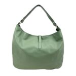 Bolso de Hombro Hobo en Piel Italiana con Mini Solapa de Enganche Frontal y Asa Corta - Imagen 15