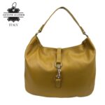 Bolso de Hombro Hobo en Piel Italiana con Mini Solapa de Enganche Frontal y Asa Corta - Imagen 2
