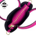 Bolso de Mano Compacto en Piel Italiana con Asa Larga de Cadena y Neceser Extra para Mujer - Imagen 13