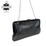 Bolso Clutch en Piel Italiana con Asa Larga de Cadena y Cierre Magnético para Mujer - Imagen 3