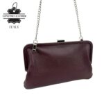 Bolso Clutch en Piel Italiana con Asa Larga de Cadena y Cierre Magnético para Mujer - Imagen 7