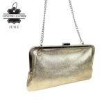 Bolso Clutch en Piel Italiana con Asa Larga de Cadena y Cierre Magnético para Mujer - Imagen 5