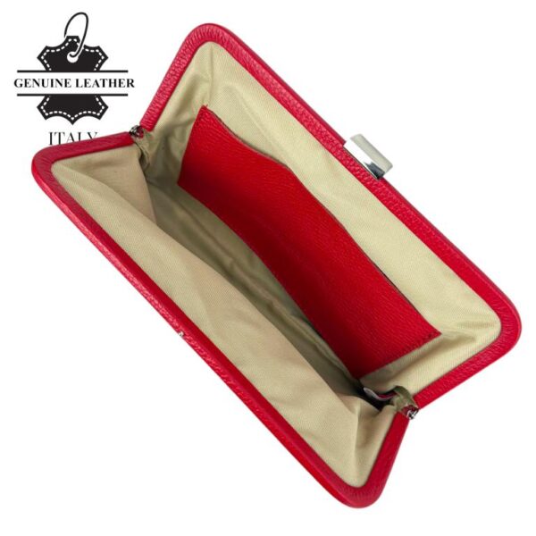 Bolso Clutch en Piel Italiana con Asa Larga de Cadena y Cierre Magnético para Mujer - Imagen 10