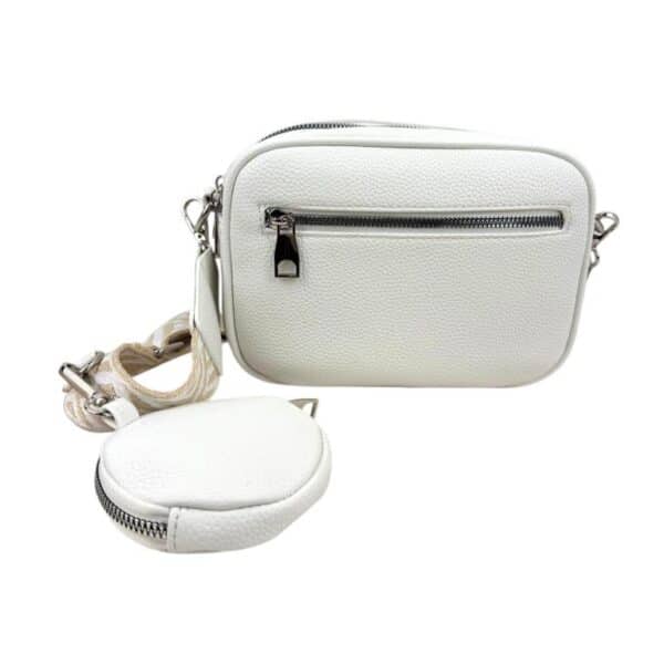 Bolso Bandolera Sintético con Bolsillo Frontal, 2 Compartimentos y Monedero Circular Extra para Mujer - Imagen 3