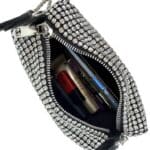 Bolso de Fiesta Sintético con Diamantes Brillantes y 2 Asas Largas para Mujer - Imagen 4