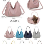 Bolso de Hombro Hobo en Nylon Coveri Collection para Mujer con 2 Bolsillos Exteriores