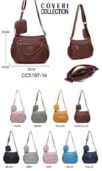 Bolso de Hombro en Nylon Coveri Collection con Multicompartimentos + Monedero Extra para Mujer - Imagen 5