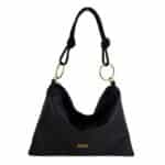 Bolso de Mano Sintético tipo Hobo Coveri Collection para Mujer con Bolsillo Trasero y Cremallera