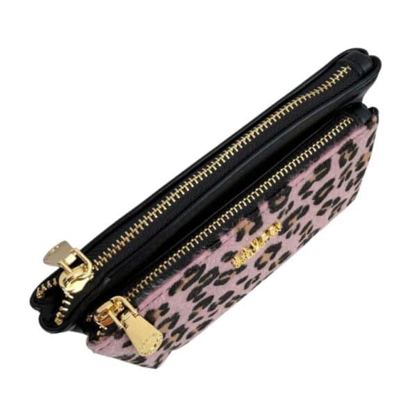 Monedero Sintético Coveri Collection con Diseño Animal Print y 2 Bolsillos con Cremallera para Mujer - Imagen 3