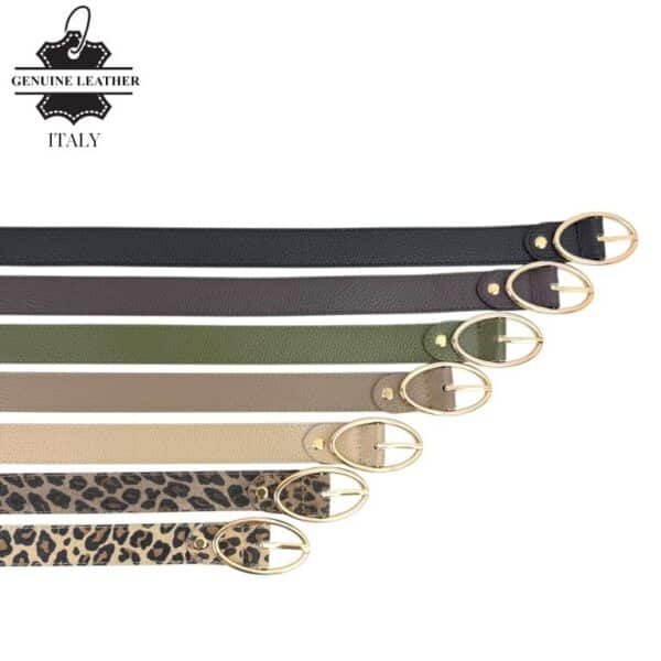 Precioso Cinturón Piel Italiana de Mujer con Gran Calidad y Hebilla Grande - Imagen 2