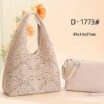 Bolso de Hombro Grande Sintético para Mujer con Agujeros y Bolso Bandolera Extra