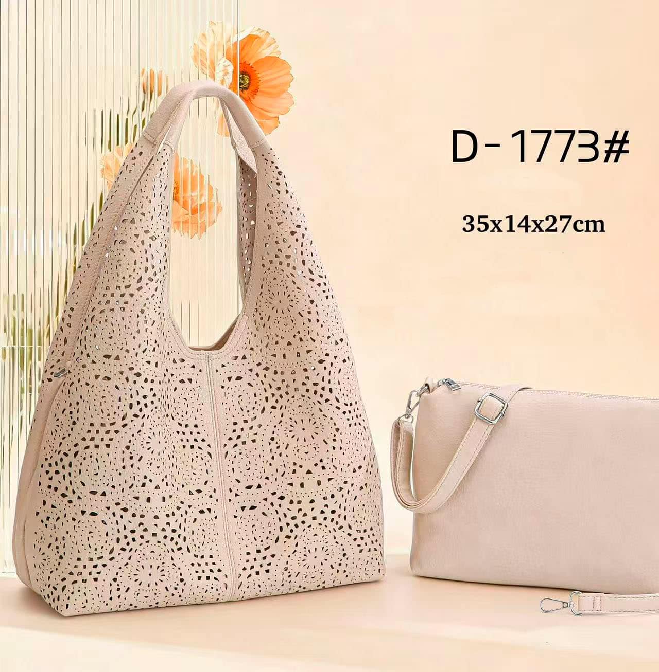 CGD-1773-Principal Bolso de Hombro Grande Sintético para Mujer con Agujeros y Bolso Bandolera Extra - Imagen 1