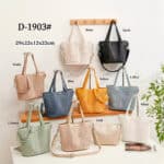 Bolso de Mano Calado Sintético con Agujeros y Bolsito Extra con Cremallera para Mujer